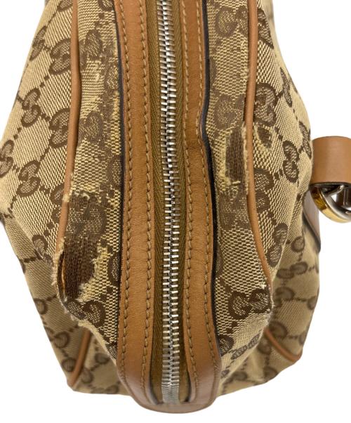 GUCCI（グッチ）GUCCI (グッチ) ハンドバッグ ベージュ×ブラウンの古着・服飾アイテム