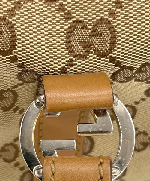 GUCCI（グッチ）GUCCI (グッチ) ハンドバッグ ベージュ×ブラウンの古着・服飾アイテム