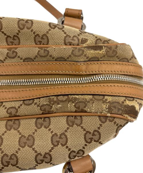 GUCCI（グッチ）GUCCI (グッチ) ハンドバッグ ベージュ×ブラウンの古着・服飾アイテム