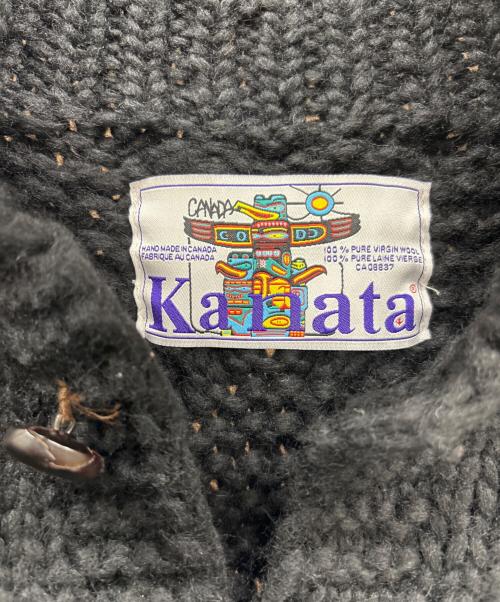KANATA（カナタ）KANATA (カナタ) カウチンニットカーディガン ブラック サイズ:表記無しの古着・服飾アイテム
