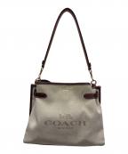 COACHコーチ）の古着「ハンナショルダーバッグ」｜ベージュ×ブラウン
