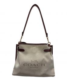 COACH（コーチ）の古着「ハンナショルダーバッグ」｜ベージュ×ブラウン