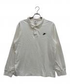 NIKEナイキ）の古着「CLUB KNIT LS POLO」｜ホワイト