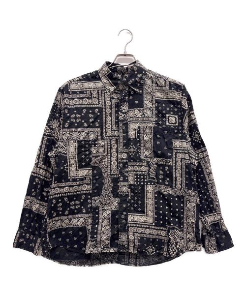 SOPHNET.（ソフネット）SOPHNET. (ソフネット) シャツ ブラック×ベージュ サイズ:Mの古着・服飾アイテム