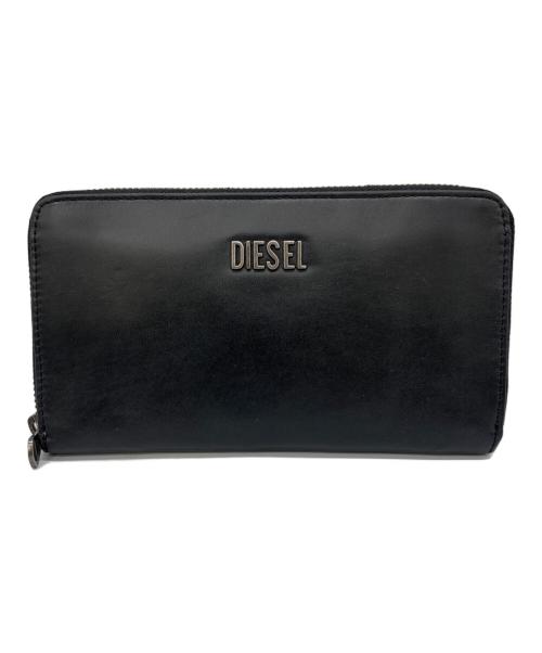 DIESEL（ディーゼル）DIESEL (ディーゼル) ラウンドファスナー財布 ブラックの古着・服飾アイテム