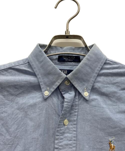 POLO RALPH LAUREN（ポロ・ラルフローレン）POLO RALPH LAUREN (ポロ・ラルフローレン) オックスフォードボタンダウンシャツ ブルー サイズ:18の古着・服飾アイテム