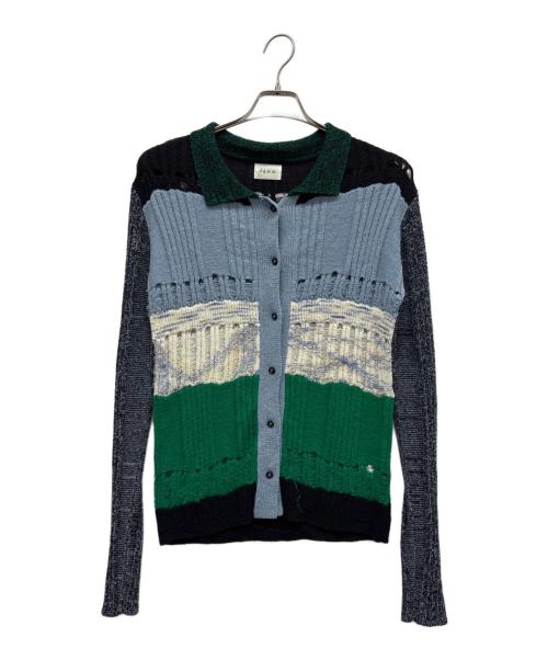 PAMM（パム）PAMM (パム) 格子のカーディガン スカイブルーグリーン サイズ:Freeの古着・服飾アイテム