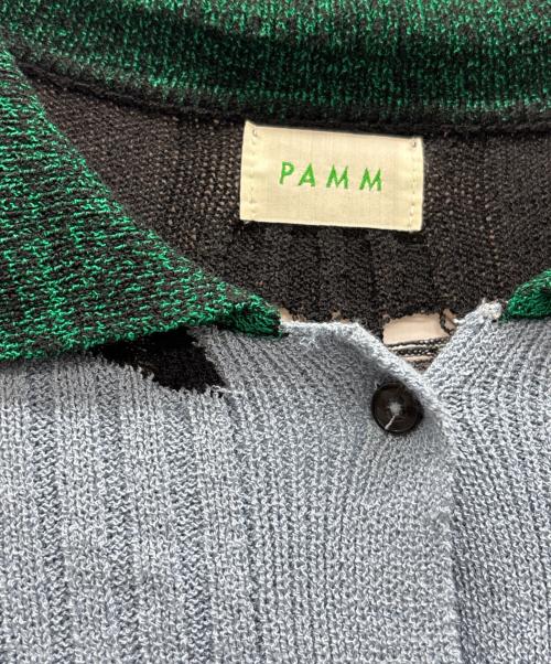 PAMM（パム）PAMM (パム) 格子のカーディガン スカイブルーグリーン サイズ:Freeの古着・服飾アイテム