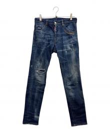 DSQUARED2（ディースクエアード）の古着「スキニーデニムパンツ」｜ネイビー