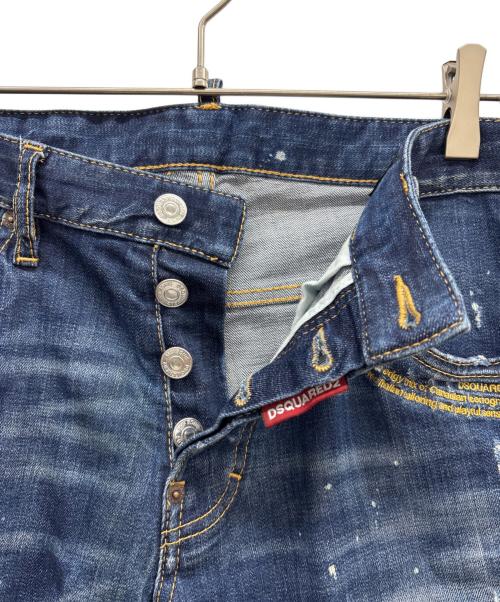 DSQUARED2（ディースクエアード）DSQUARED2 (ディースクエアード) スキニーデニムパンツ ネイビー サイズ:44の古着・服飾アイテム