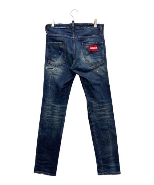 DSQUARED2（ディースクエアード）DSQUARED2 (ディースクエアード) スキニーデニムパンツ ネイビー サイズ:44の古着・服飾アイテム