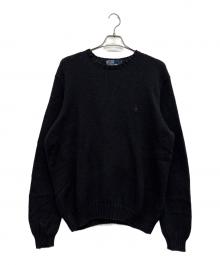 POLO RALPH LAUREN（ポロ・ラルフローレン）の古着「クルーネックニット」｜ブラック
