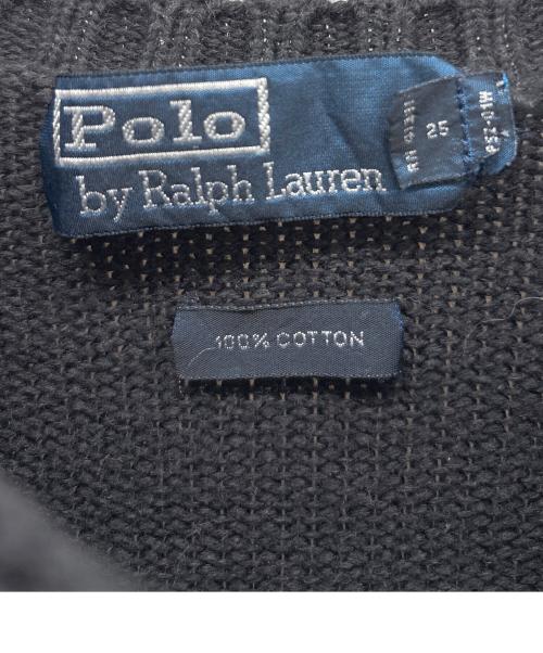 POLO RALPH LAUREN（ポロ・ラルフローレン）POLO RALPH LAUREN (ポロ・ラルフローレン) クルーネックニット ブラック サイズ:Lの古着・服飾アイテム