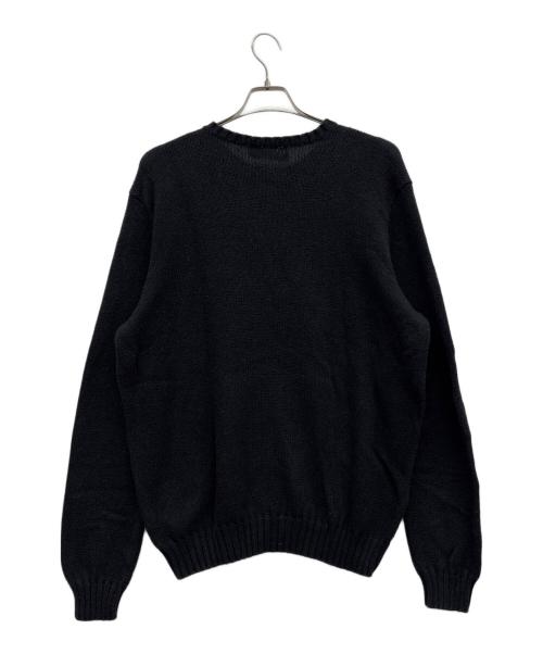 POLO RALPH LAUREN（ポロ・ラルフローレン）POLO RALPH LAUREN (ポロ・ラルフローレン) クルーネックニット ブラック サイズ:Lの古着・服飾アイテム