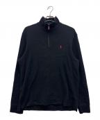 POLO RALPH LAURENポロ・ラルフローレン）の古着「ハーフジップニット」｜ブラック