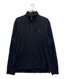 POLO RALPH LAUREN（ポロ・ラルフローレン）の古着「ハーフジップニット」｜ブラック