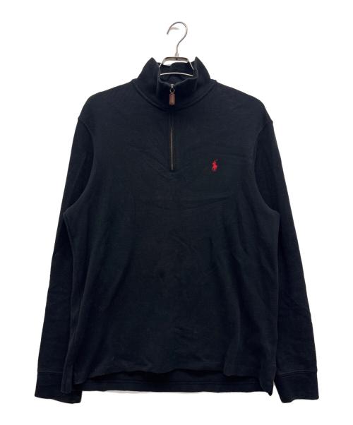 POLO RALPH LAUREN（ポロ・ラルフローレン）POLO RALPH LAUREN (ポロ・ラルフローレン) ハーフジップニット ブラック サイズ:Mの古着・服飾アイテム