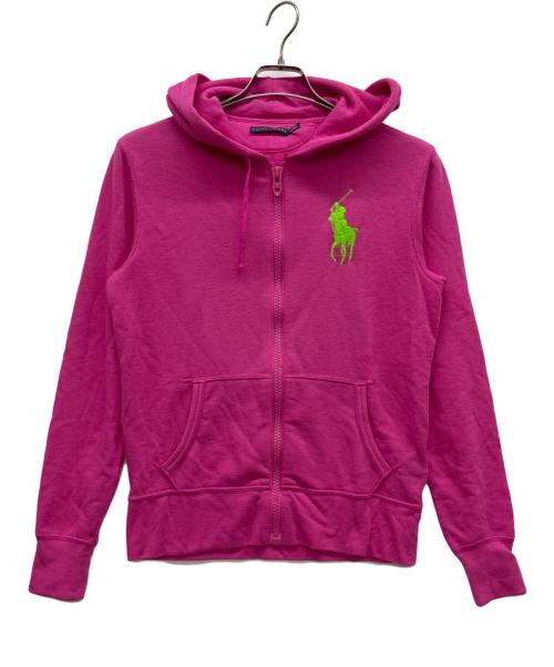 RALPH LAUREN（ラルフローレン）RALPH LAUREN (ラルフローレン) ジップパーカー ショッキングピンク サイズ:Mの古着・服飾アイテム
