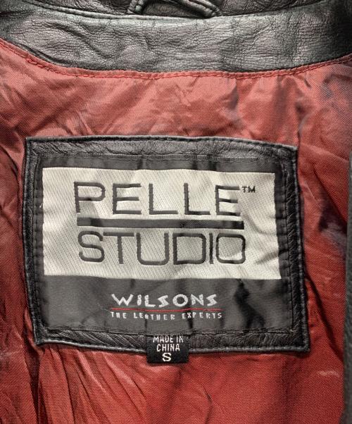 PELLE STUDIO（ペレ スタジオ）PELLE STUDIO (ペレ スタジオ) レザージャケット ブラック サイズ:Sの古着・服飾アイテム