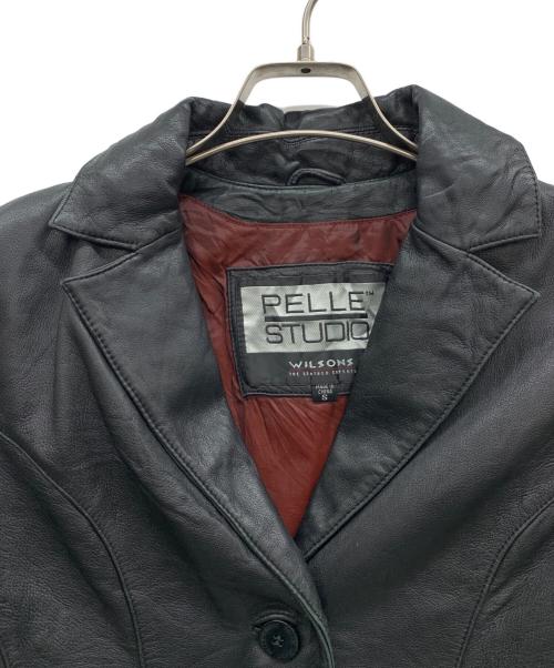 PELLE STUDIO（ペレ スタジオ）PELLE STUDIO (ペレ スタジオ) レザージャケット ブラック サイズ:Sの古着・服飾アイテム