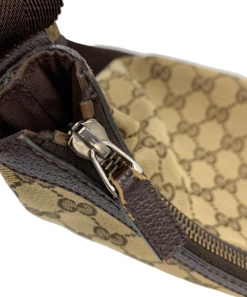 GUCCI（グッチ）GUCCI (グッチ) GGキャンバスショルダーバッグ ブラウンの古着・服飾アイテム