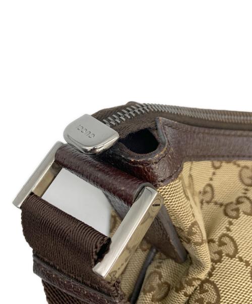 GUCCI（グッチ）GUCCI (グッチ) GGキャンバスショルダーバッグ ブラウンの古着・服飾アイテム