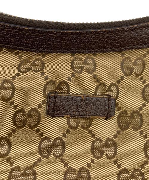 GUCCI（グッチ）GUCCI (グッチ) GGキャンバスショルダーバッグ ブラウンの古着・服飾アイテム