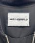 Karl Lagerfeld (カール ラガーフェルド) ジップアッププリーツドッキングワンピース ブラック×ホワイト サイズ:胸囲85：7000円