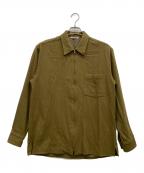 AURALEEオーラリー）の古着「SUPER SOFT WOOL FLANNEL ZIP SHIRTS」｜カーキ