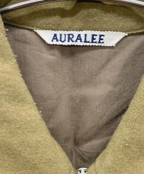 AURALEE（オーラリー）AURALEE (オーラリー) SUPER SOFT WOOL FLANNEL ZIP SHIRTS カーキ サイズ:4の古着・服飾アイテム