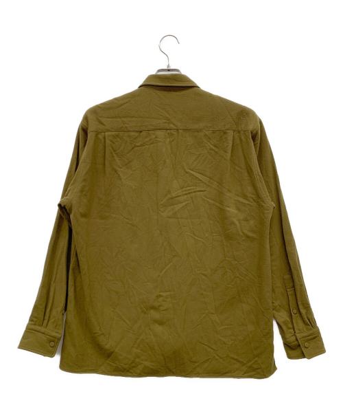AURALEE（オーラリー）AURALEE (オーラリー) SUPER SOFT WOOL FLANNEL ZIP SHIRTS カーキ サイズ:4の古着・服飾アイテム
