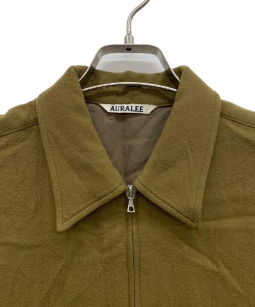 AURALEE（オーラリー）AURALEE (オーラリー) SUPER SOFT WOOL FLANNEL ZIP SHIRTS カーキ サイズ:4の古着・服飾アイテム