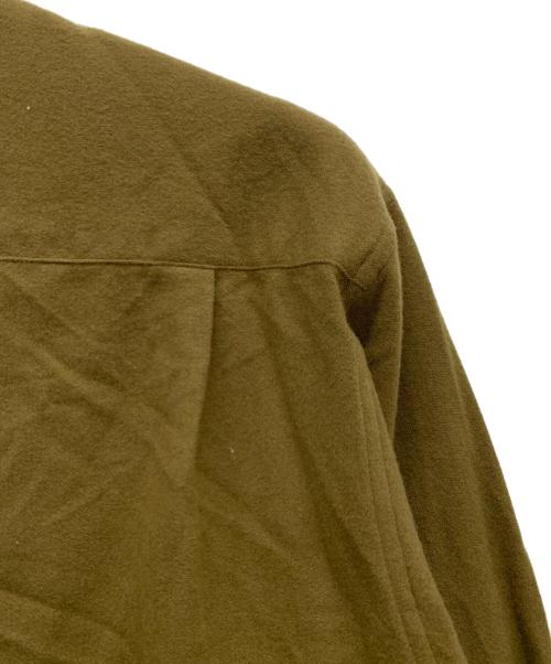 AURALEE（オーラリー）AURALEE (オーラリー) SUPER SOFT WOOL FLANNEL ZIP SHIRTS カーキ サイズ:4の古着・服飾アイテム