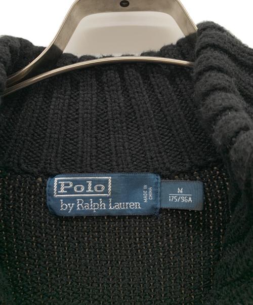 POLO BY RALPH LAUREN（ポロ バイ ラルフローレン）POLO BY RALPH LAUREN (ポロ バイ ラルフローレン) ハーフジップニット ブラック×レッド サイズ:Mの古着・服飾アイテム