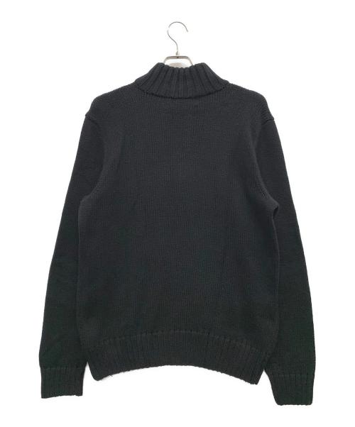 POLO BY RALPH LAUREN（ポロ バイ ラルフローレン）POLO BY RALPH LAUREN (ポロ バイ ラルフローレン) ハーフジップニット ブラック×レッド サイズ:Mの古着・服飾アイテム