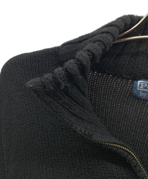 POLO BY RALPH LAUREN（ポロ バイ ラルフローレン）POLO BY RALPH LAUREN (ポロ バイ ラルフローレン) ハーフジップニット ブラック×レッド サイズ:Mの古着・服飾アイテム
