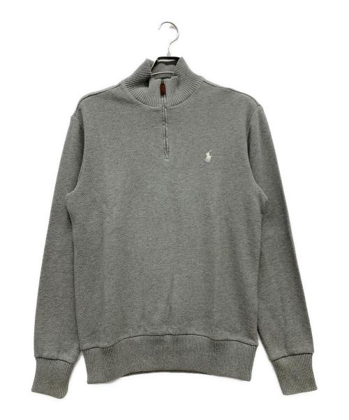 POLO BY RALPH LAUREN（ポロ バイ ラルフローレン）POLO BY RALPH LAUREN (ポロ バイ ラルフローレン) ハーフジップニット グレー サイズ:Mの古着・服飾アイテム