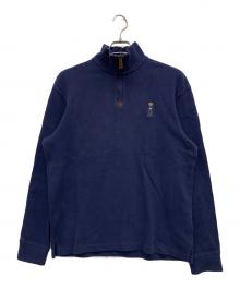 POLO BY RALPH LAUREN（ポロ バイ ラルフローレン）の古着「ハーフジップスウェット」｜ブルー