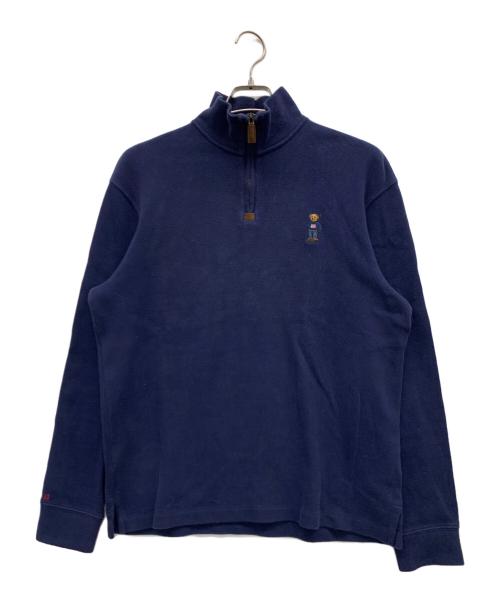 POLO BY RALPH LAUREN（ポロ バイ ラルフローレン）POLO BY RALPH LAUREN (ポロ バイ ラルフローレン) ハーフジップスウェット ブルー サイズ:Mの古着・服飾アイテム
