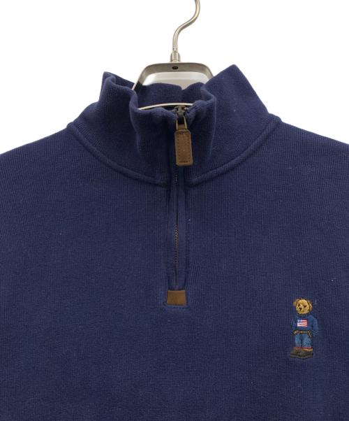 POLO BY RALPH LAUREN（ポロ バイ ラルフローレン）POLO BY RALPH LAUREN (ポロ バイ ラルフローレン) ハーフジップスウェット ブルー サイズ:Mの古着・服飾アイテム