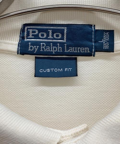 POLO BY RALPH LAUREN（ポロ バイ ラルフローレン）POLO BY RALPH LAUREN (ポロ バイ ラルフローレン) ポロシャツ ホワイト×ブルー サイズ:Lの古着・服飾アイテム