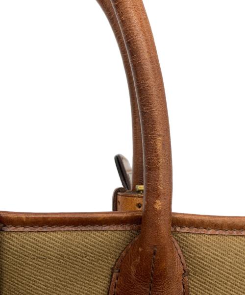 POLO RALPH LAUREN（ポロ・ラルフローレン）POLO RALPH LAUREN (ポロ・ラルフローレン) トートバッグ カーキ×ブラウンの古着・服飾アイテム