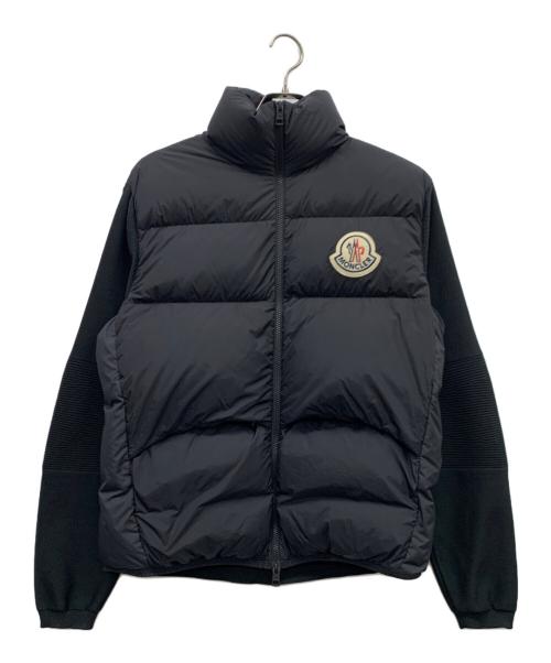 MONCLER（モンクレール）MONCLER (モンクレール) ニット切替ダウンジャケット ブラック サイズ:Lの古着・服飾アイテム