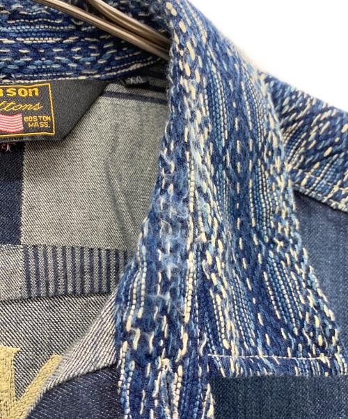 VANSON（バンソン）VANSON (バンソン) デニム半袖シャツ ネイビー サイズ:XXLの古着・服飾アイテム