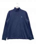 POLO RALPH LAURENポロ・ラルフローレン）の古着「ハーフジップスウェット」｜ネイビー
