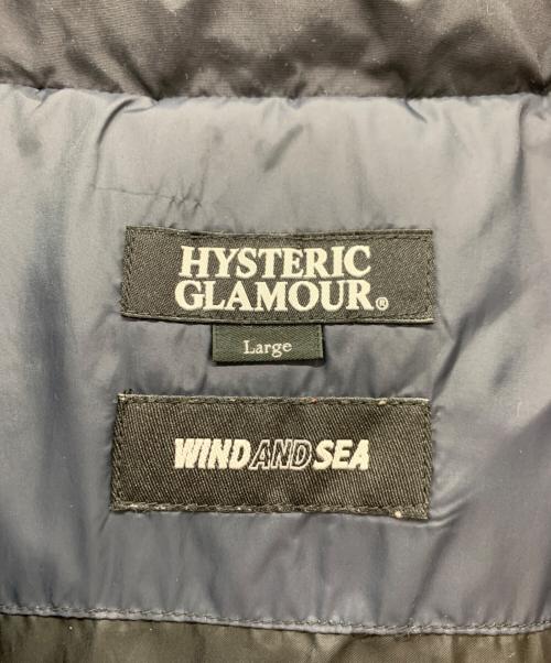 Hysteric Glamour（ヒステリックグラマー）Hysteric Glamour (ヒステリックグラマー) WIND AND SEA (ウィンダンシー) ダウンジャケット ブラック サイズ:Lの古着・服飾アイテム