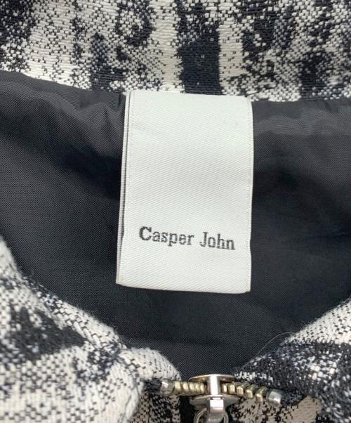 Casper John（キャスパージョン）Casper John (キャスパージョン) ブルゾン ホワイト×ブラック サイズ:Mの古着・服飾アイテム