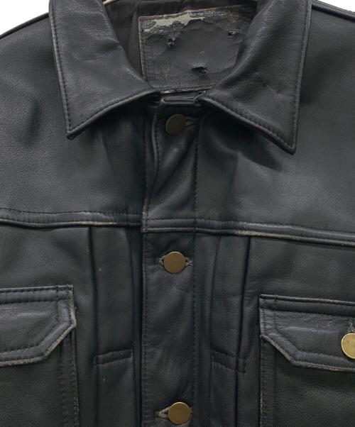 NOBLAND（ノーブランド）NOBLAND (ノーブランド) レザートラッカージャケット ブラック サイズ:Mの古着・服飾アイテム