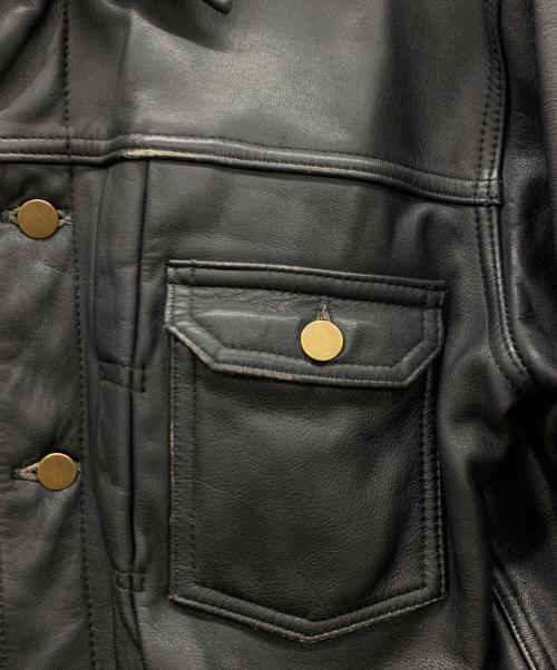 NOBLAND（ノーブランド）NOBLAND (ノーブランド) レザートラッカージャケット ブラック サイズ:Mの古着・服飾アイテム