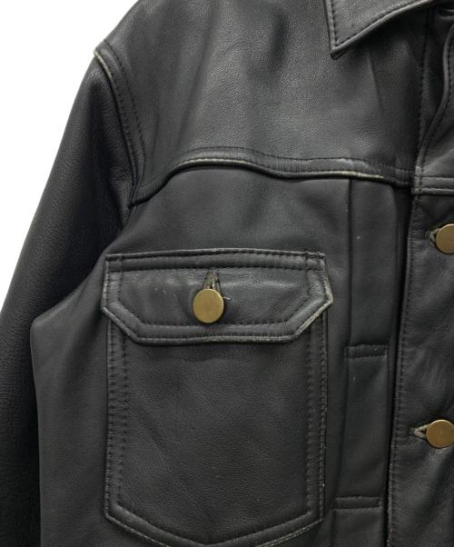 NOBLAND（ノーブランド）NOBLAND (ノーブランド) レザートラッカージャケット ブラック サイズ:Mの古着・服飾アイテム